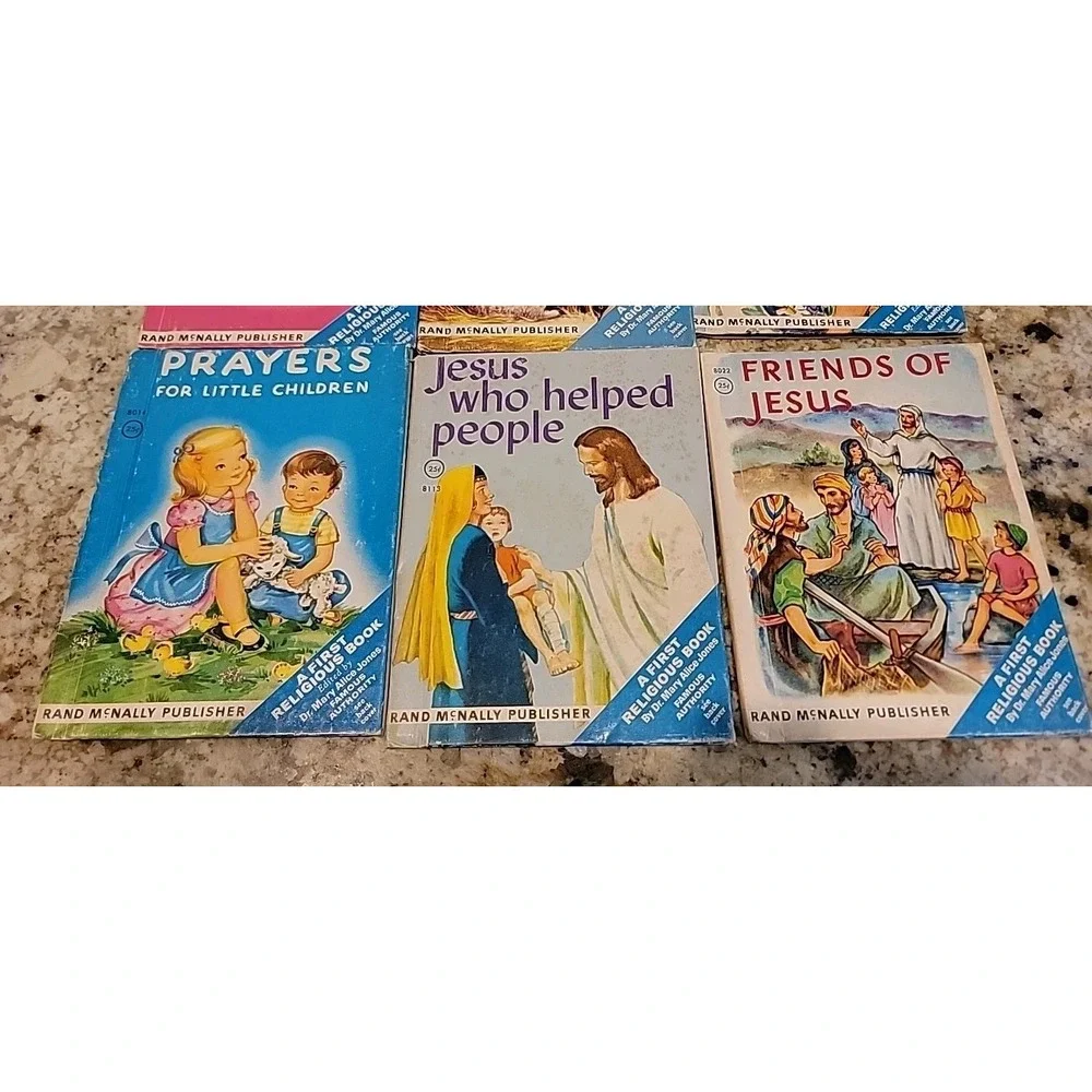 Vintage Rand McNally 1960's A First Religious Children's Books, LOT OF 9